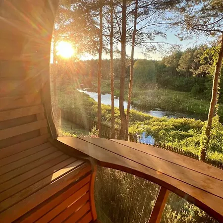 Domek alpejski Lavenda Z Widokiem Na Rzekę - Basen, Jacuzzi, Sauna - Magiczny Ogród - 0,5ha Prywatnej Przestrzeni Zawady (Silesia)